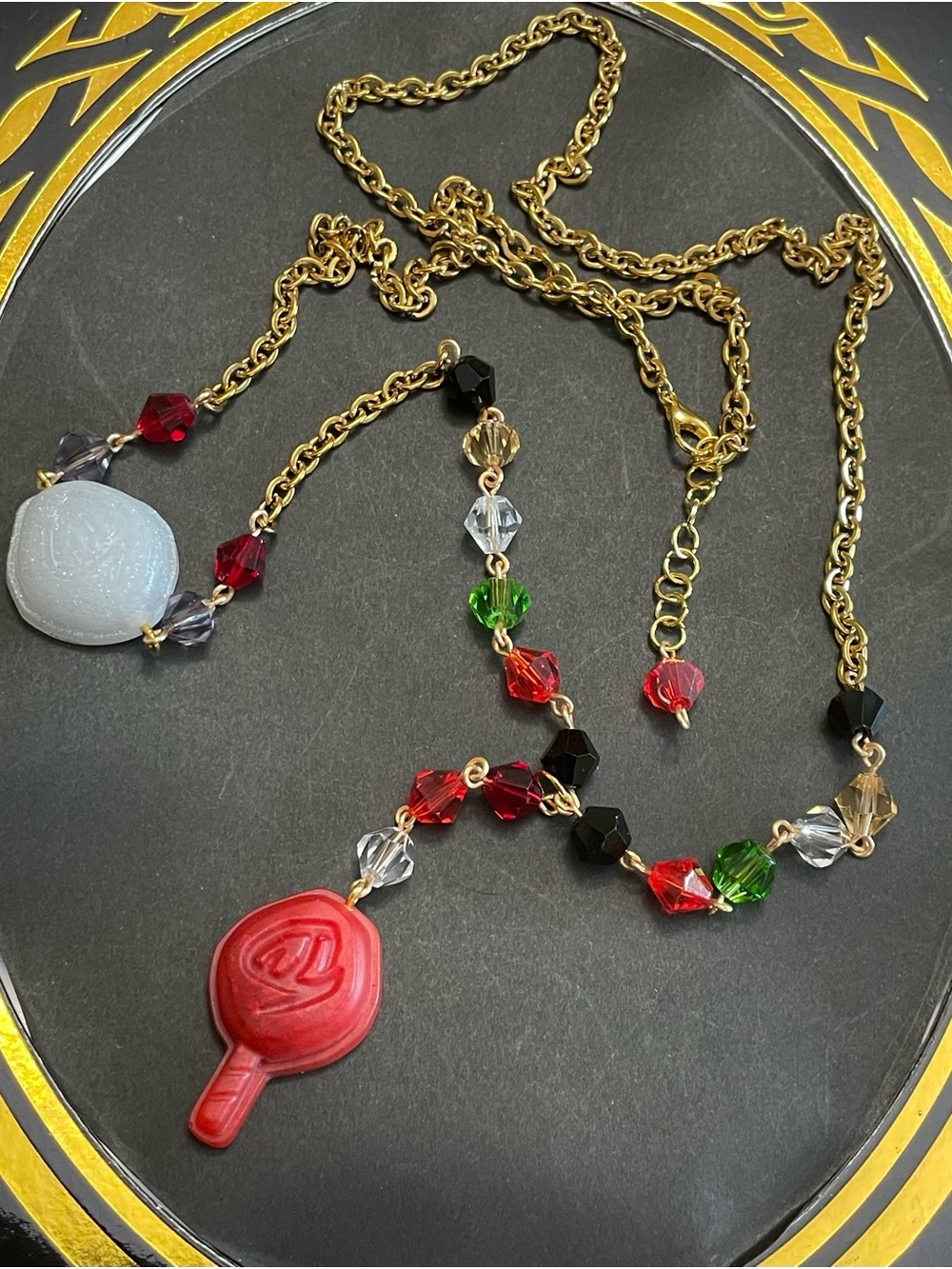 Twisted Wonderland Riddle Rosehearts Inspired Groovy Candy Long Necklace